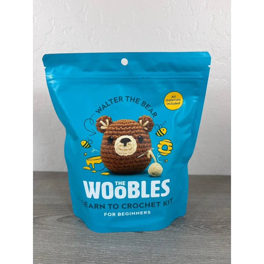 The Woobles Walter the Bear Learn to Crochet Kit for Beginners New DIY Amigurumi
